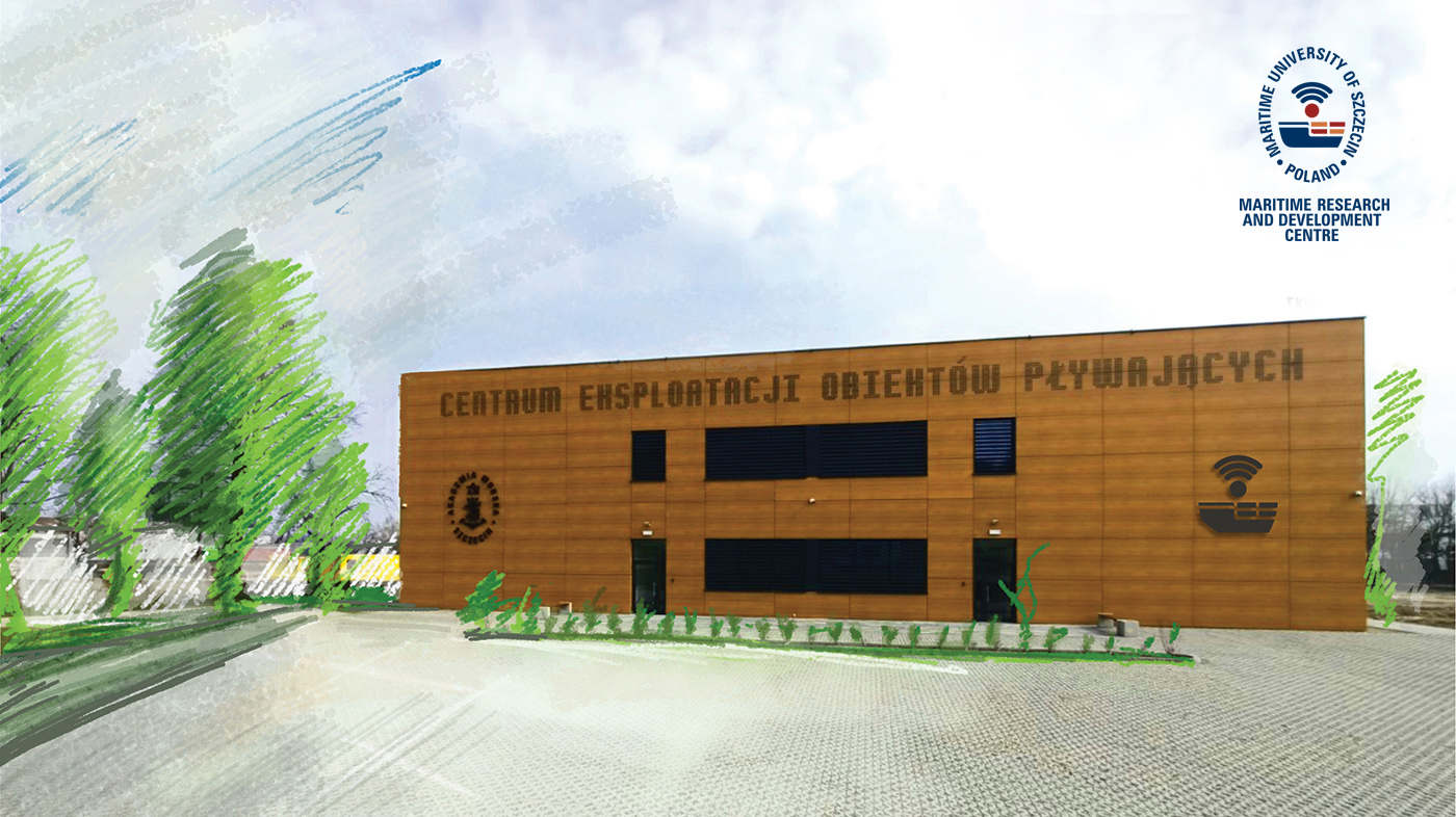 Visualisation of the Maritime Research and Development Centre building - view from Dębogórska Street