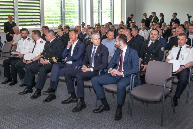 Officials and the audience at the opening 